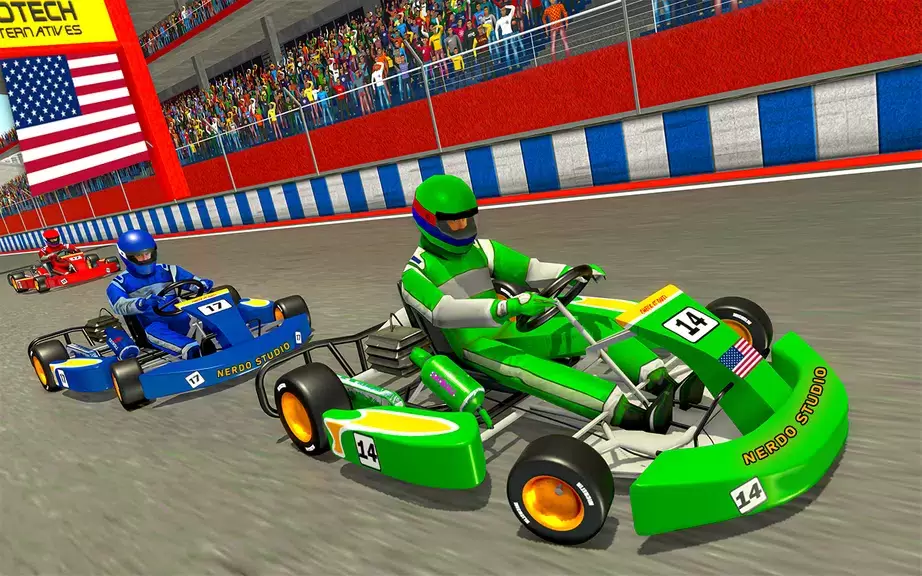 Go Kart Racing Games 3D Stunt स्क्रीनशॉट 1