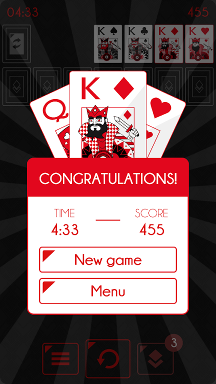 Solitaire - Klondike Redstone スクリーンショット 3