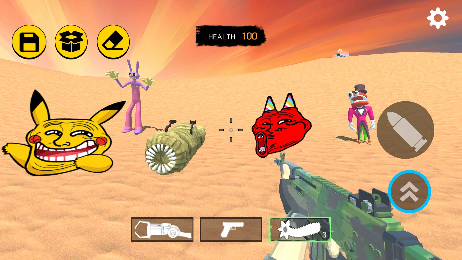 Sandbox Shooter Mods In Desert ภาพหน้าจอ 1