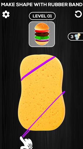 Sponge Art 3D Rubber Band Game 스크린샷 2