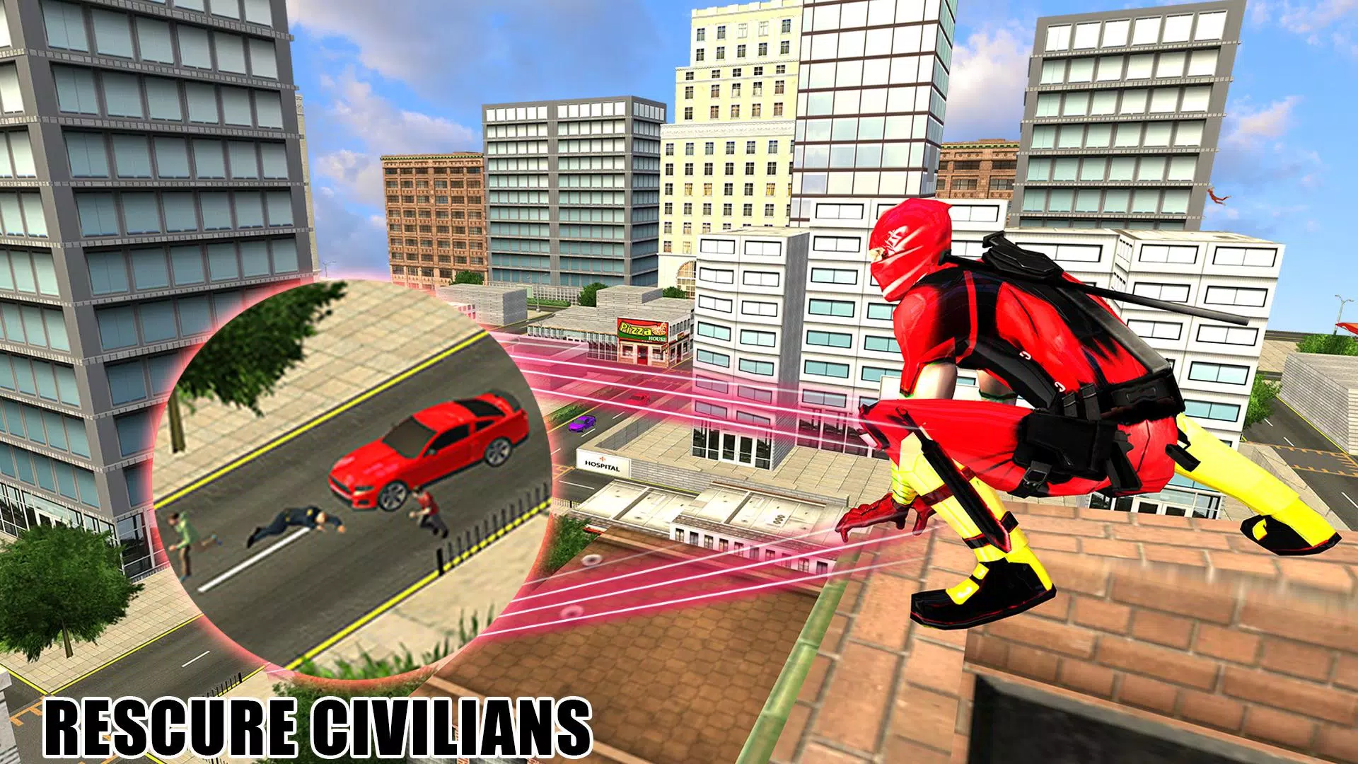 Flying Ninja Hero Crime Chase 스크린샷 4