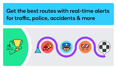 Waze Navigation & Live Traffic ภาพหน้าจอ 1