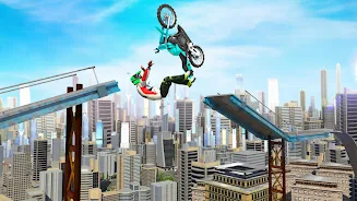 Bike Stunts 3D - Rooftop Chall Captura de pantalla 4