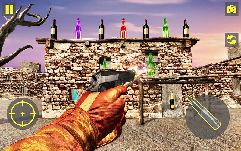 Real 3D Bottle Shooting Game Screenshot 3