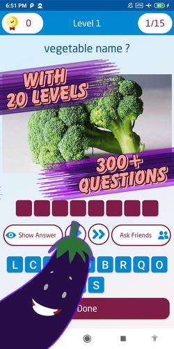 Guess the vegetable game Capture d'écran 3