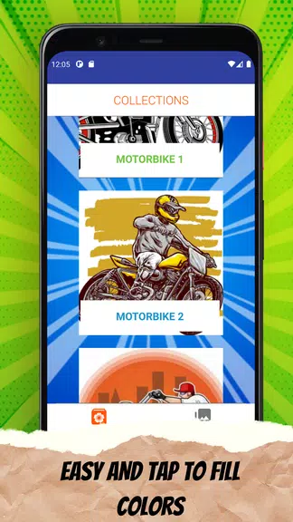 MotorBike Coloring Page Zrzut ekranu 2