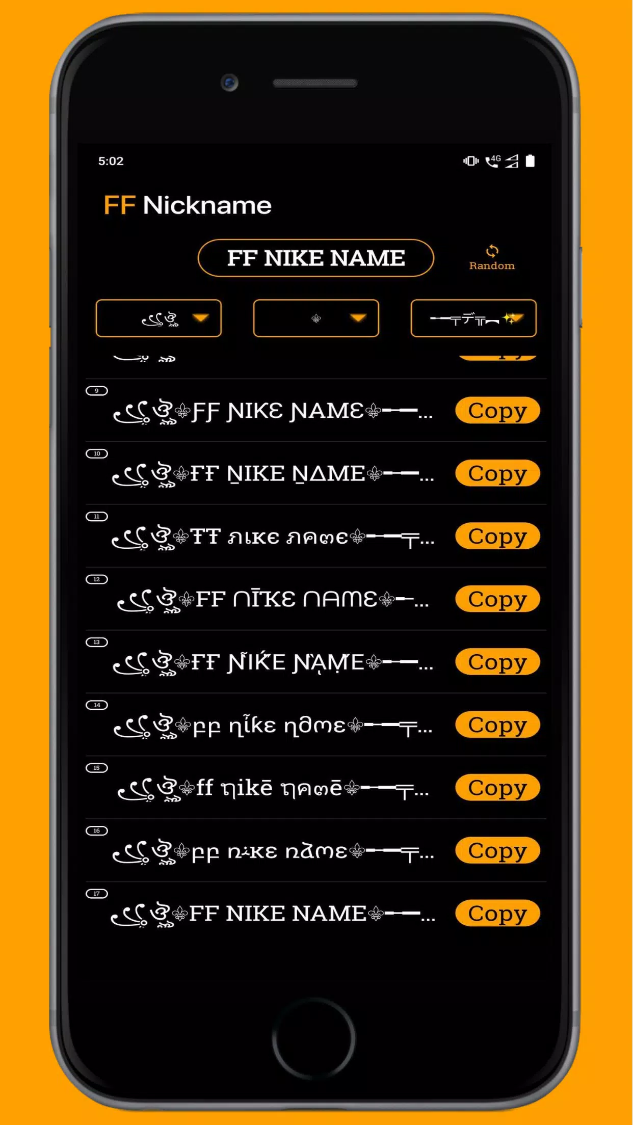 FF Name Creator - Nickname Generator For Games應用截圖第3張