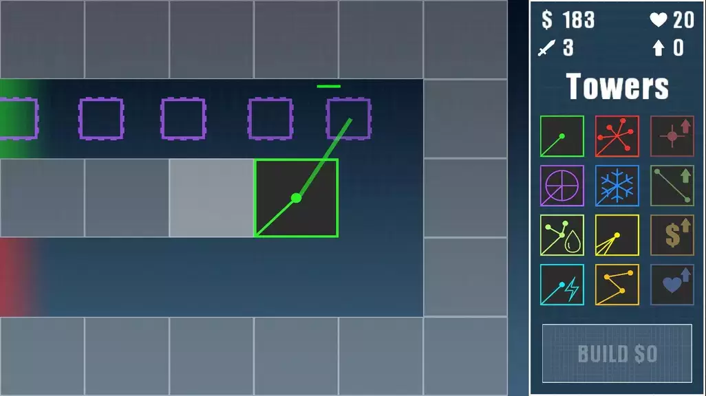 Laser Tower Defense Captura de tela 1