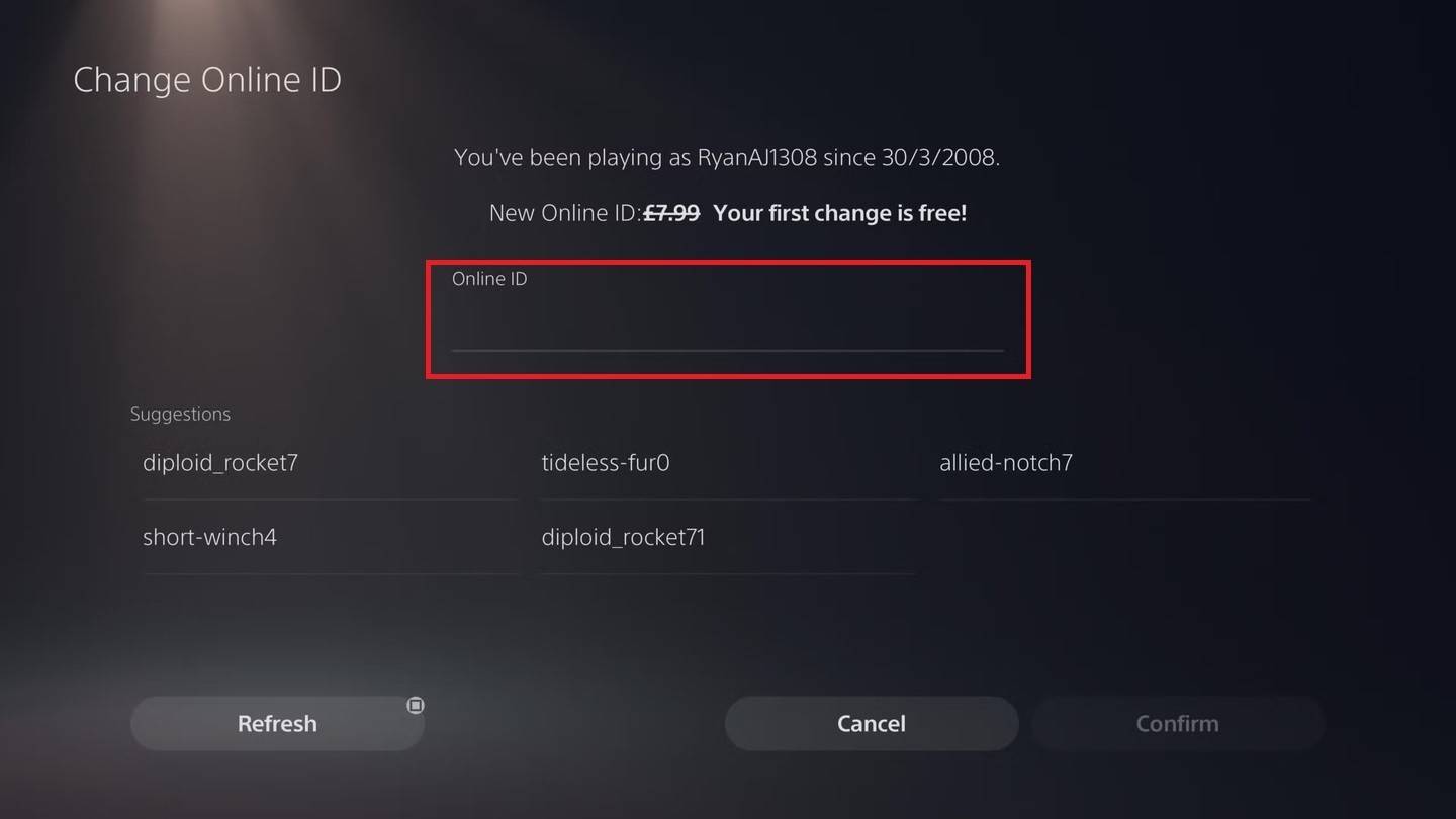 Changing Your PSN ID