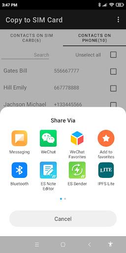 Copy to SIM Card Tangkapan skrin 3