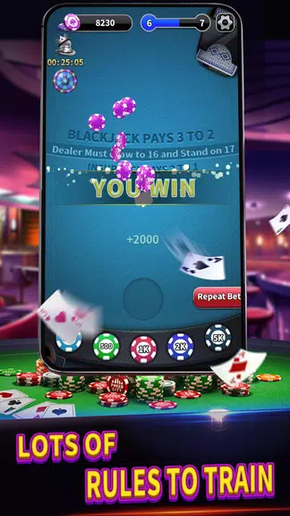 BlackJack 21 lite offline game スクリーンショット 4