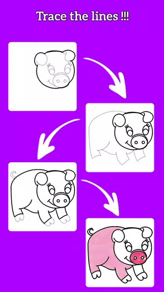 Learn To Draw Animals - Steps Schermafbeelding 3