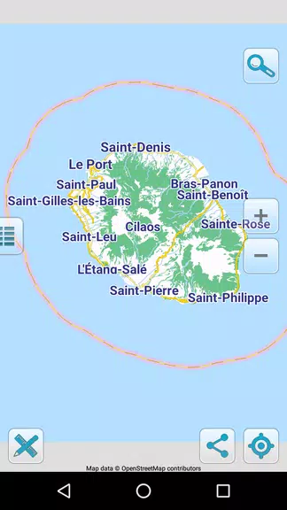 Map of Reunion offline Ảnh chụp màn hình 1