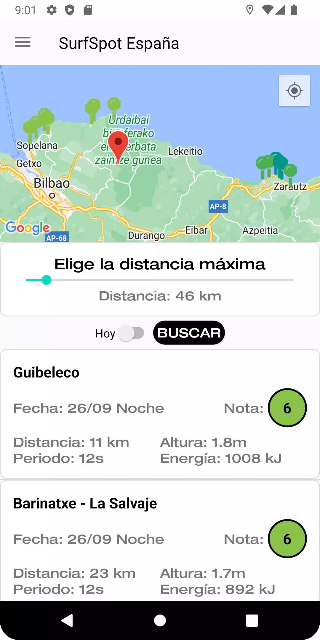 Surf Report Ekran Görüntüsü 1