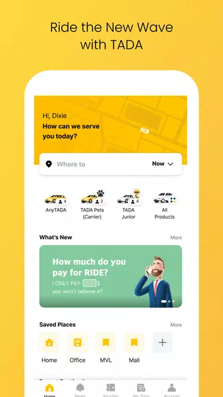 TADA - Taxi, Cab, Ride Hailing Screenshot 1