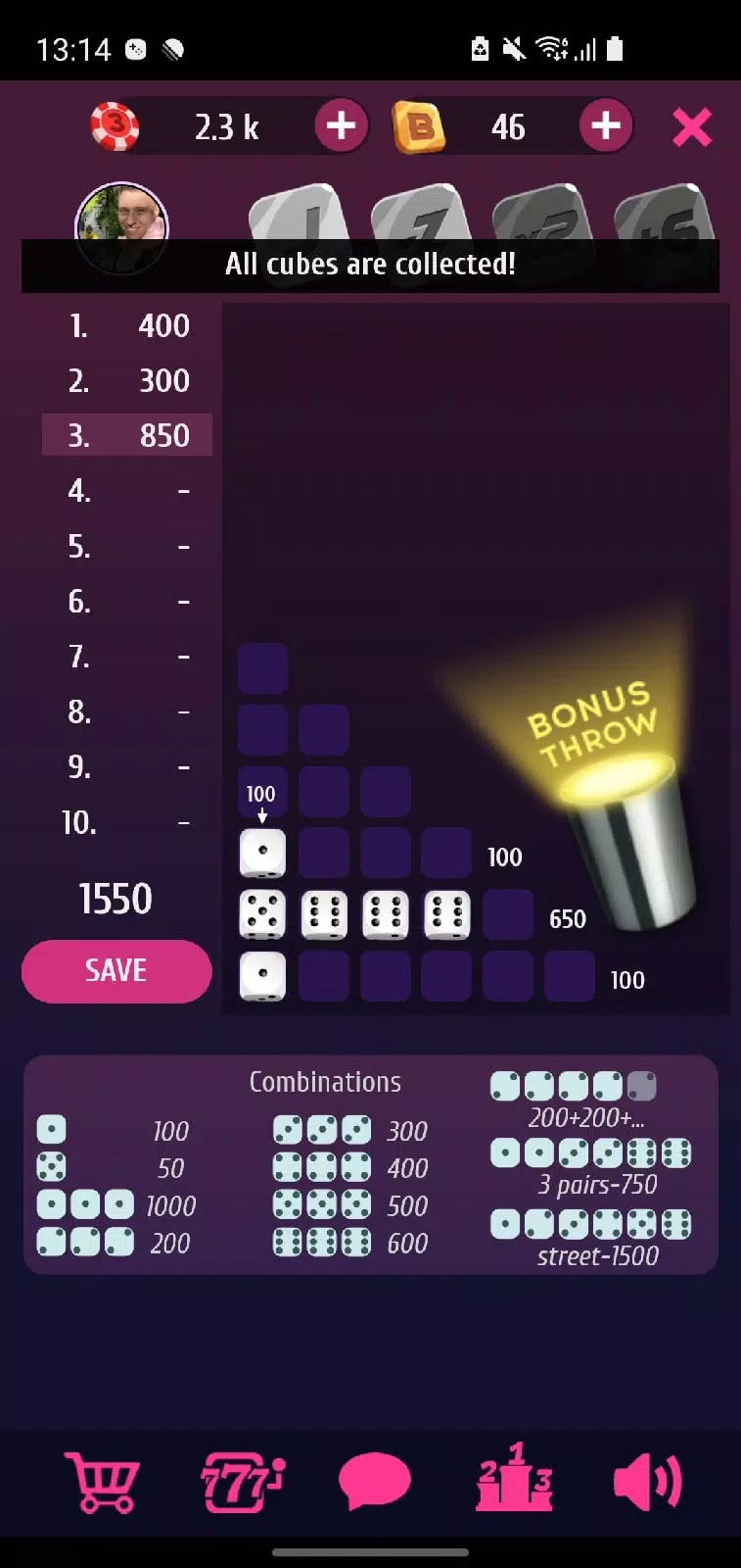 Farkle Pro - 10000 dice game Screenshot 3