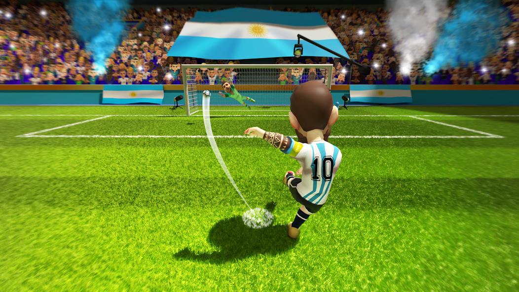 Mini Football - Mobile Soccer Mod Schermafbeelding 1