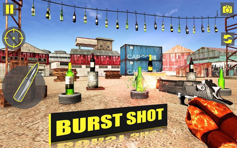 Real 3D Bottle Shooting Game Screenshot 2