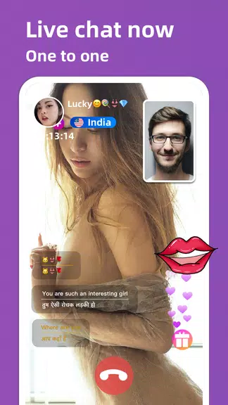 Schermata Live chat: Video chat with girl text now free date 2