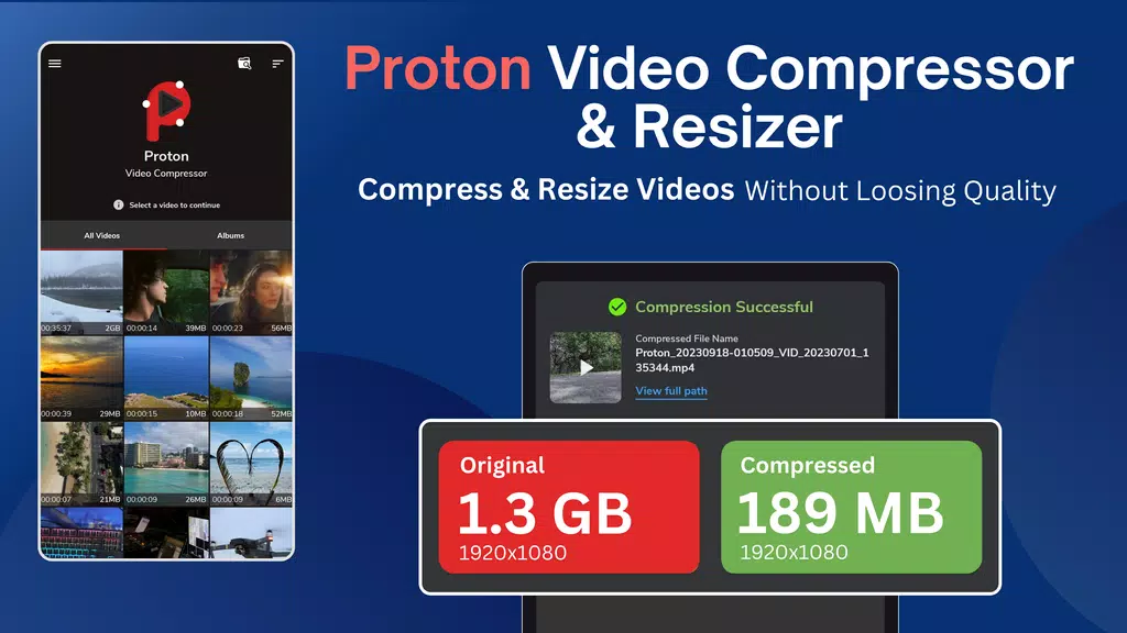 Reduce & compress video size Capture d'écran 1