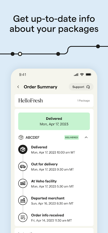 Veho - Manage your deliveries Zrzut ekranu 3