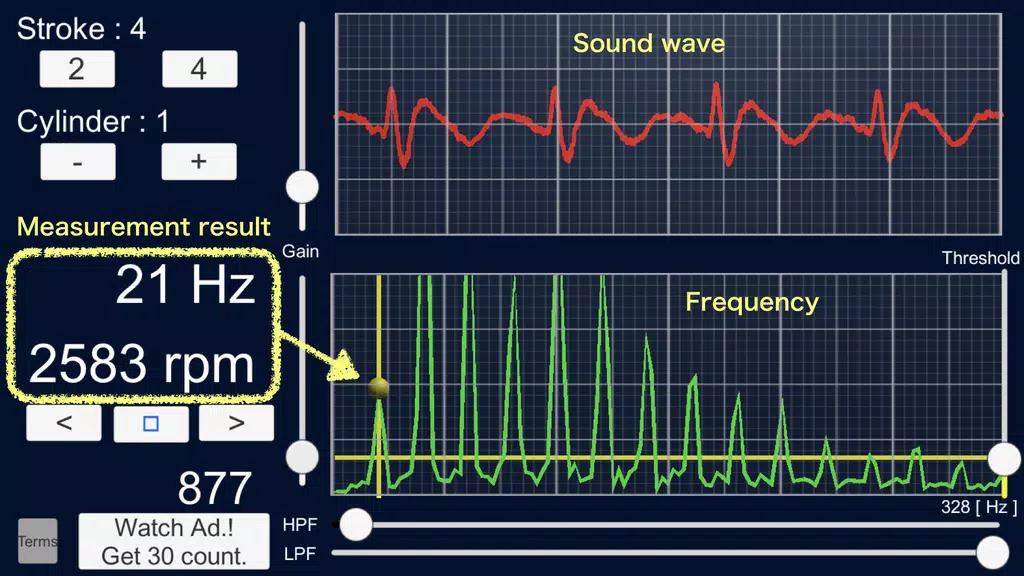 Engine Sound Analyzer:RPM Calc Ảnh chụp màn hình 3