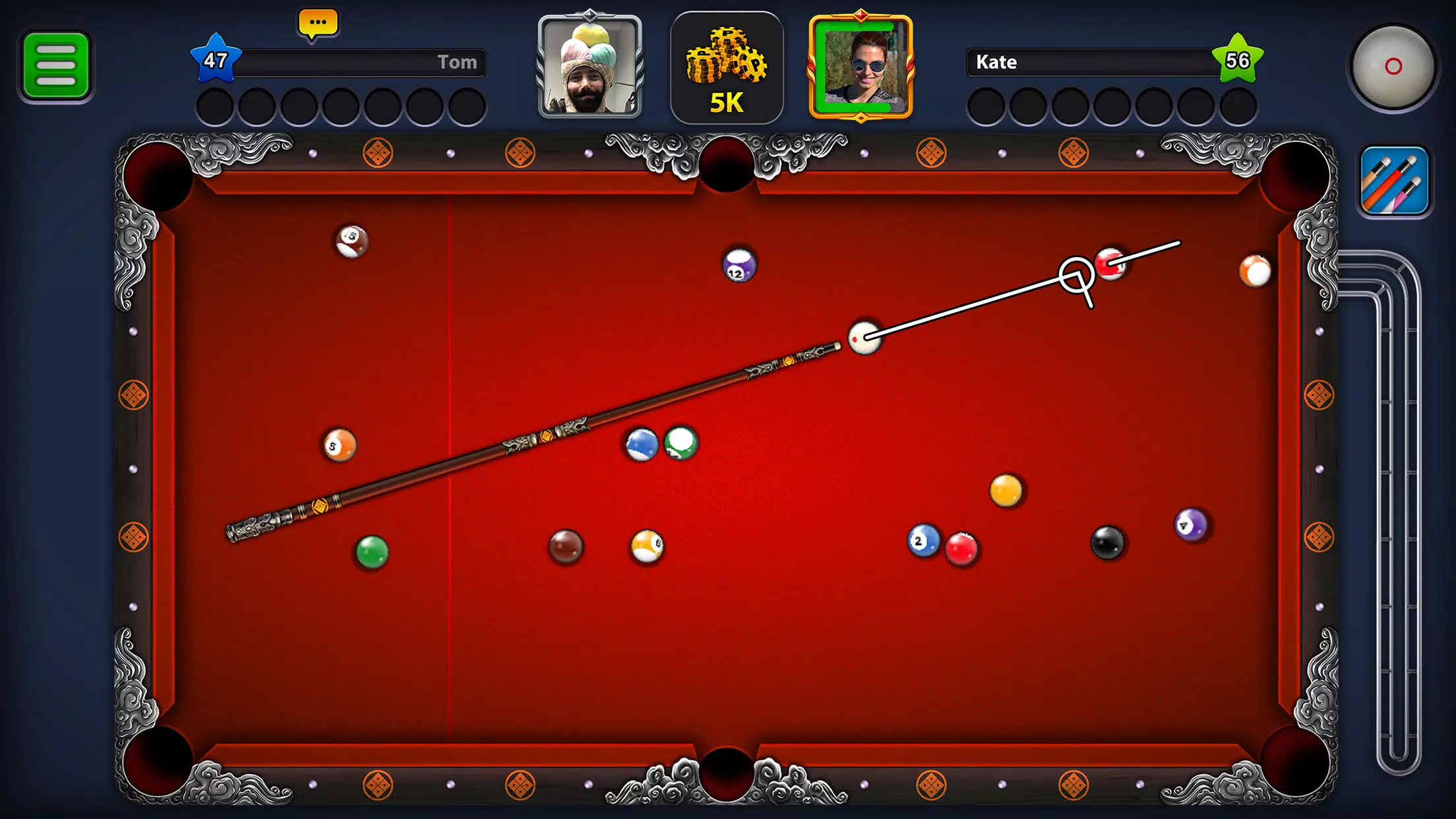 Billiards Game: 8 Ball Pool स्क्रीनशॉट 1