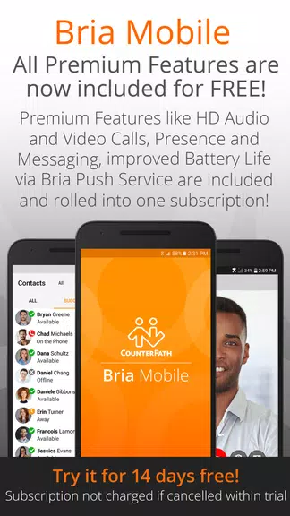 Bria Mobile: VoIP Softphone Capture d'écran 1