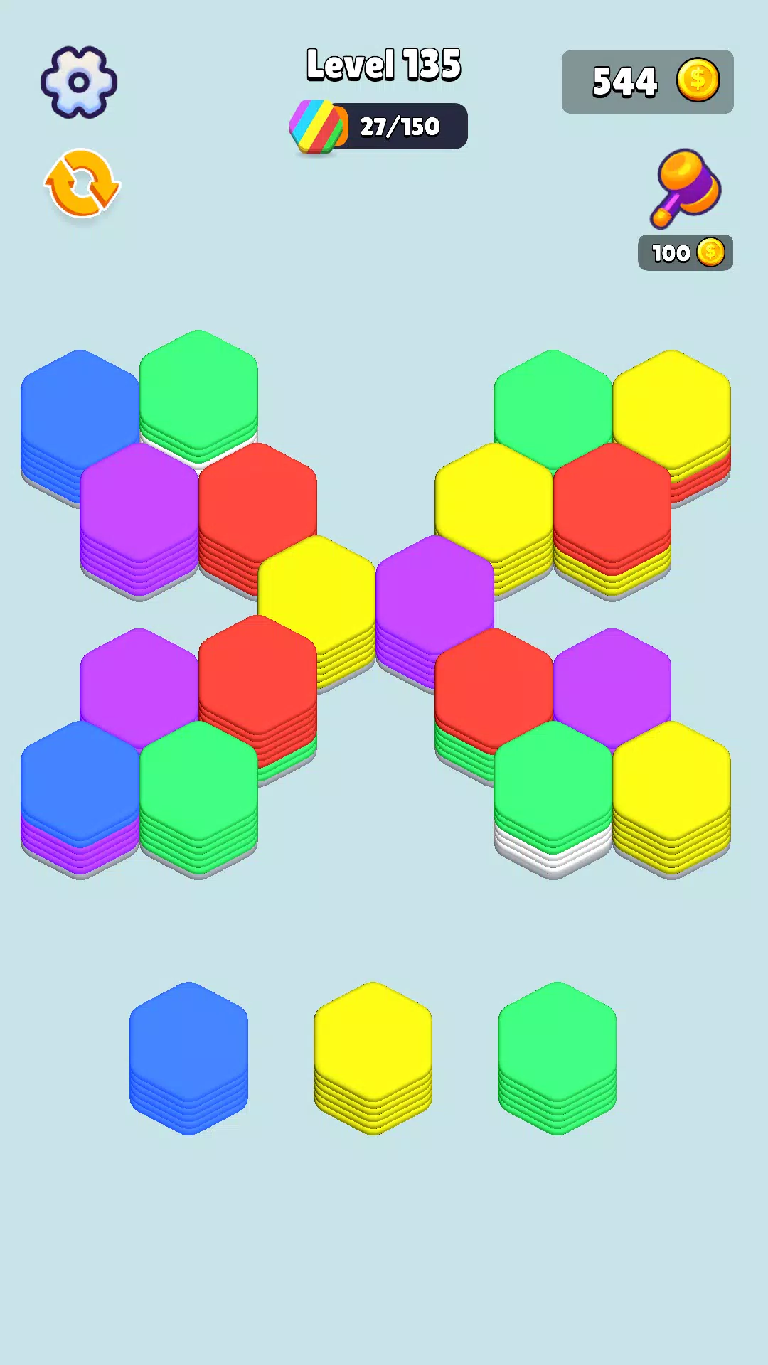 Stack Hexa Sort: Puzzle Match Captura de pantalla 4