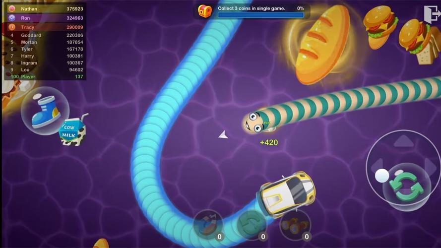 Slinky Snake: Worm.io Game Ảnh chụp màn hình 1