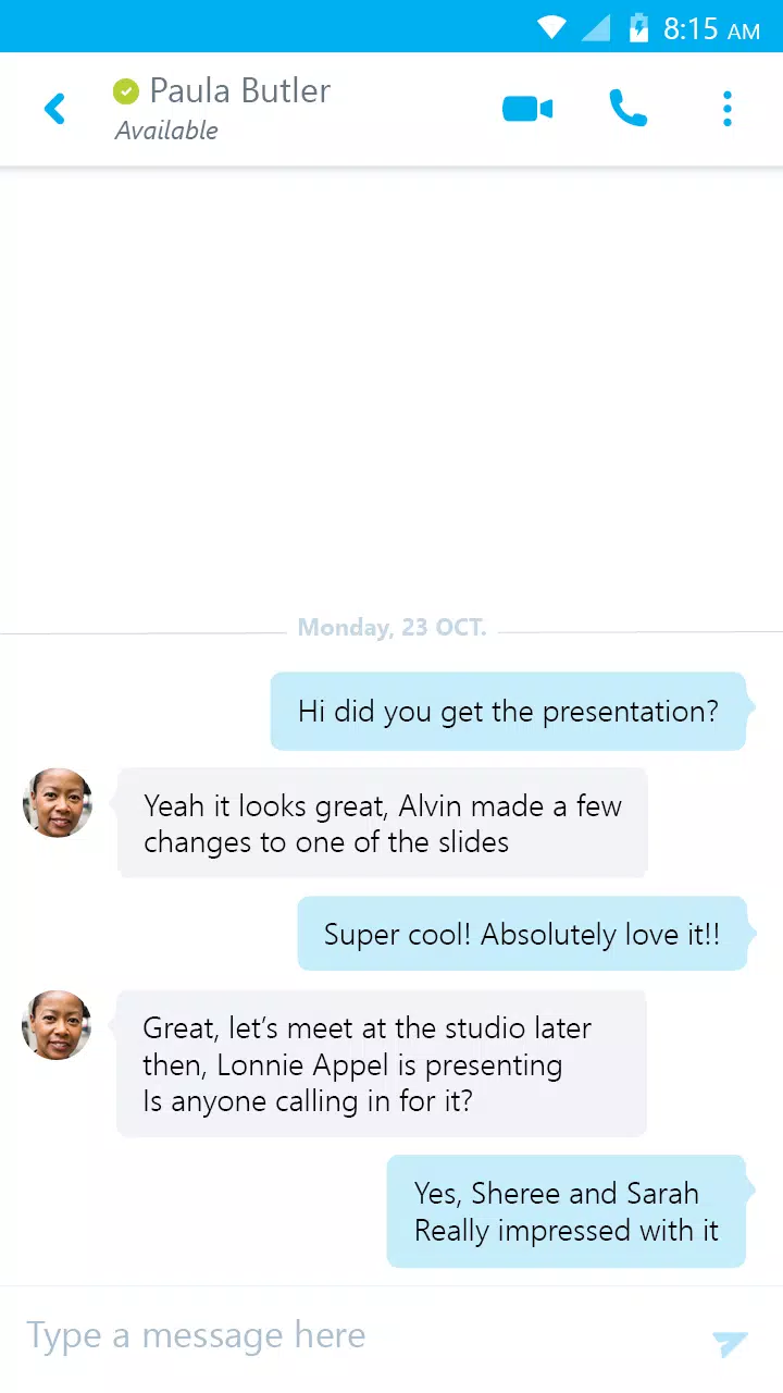 Skype for Business for Android 스크린샷 2