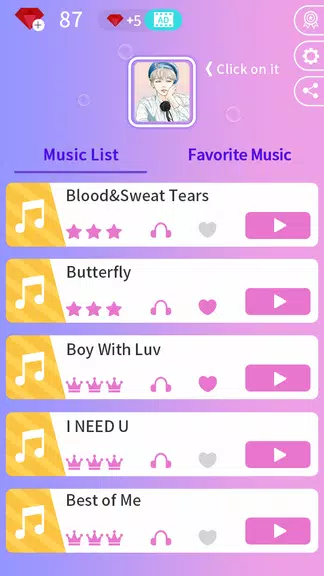 Kpop Music Game - Dream Tiles ဖန်သားပြင်ဓာတ်ပုံ 1