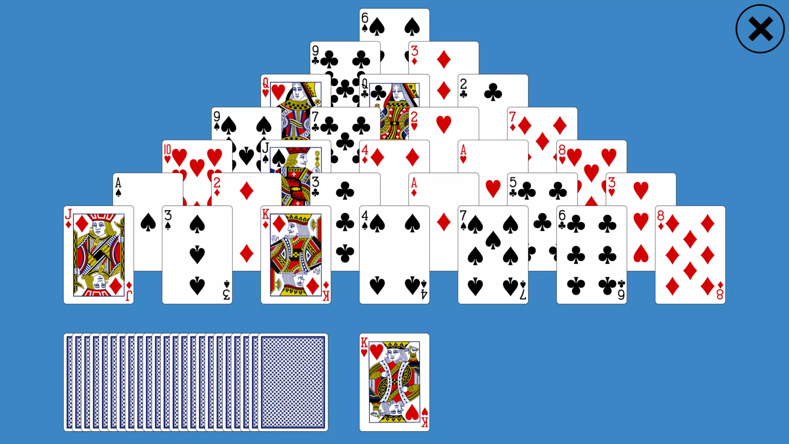 Classic Pyramid Solitaire 스크린샷 1