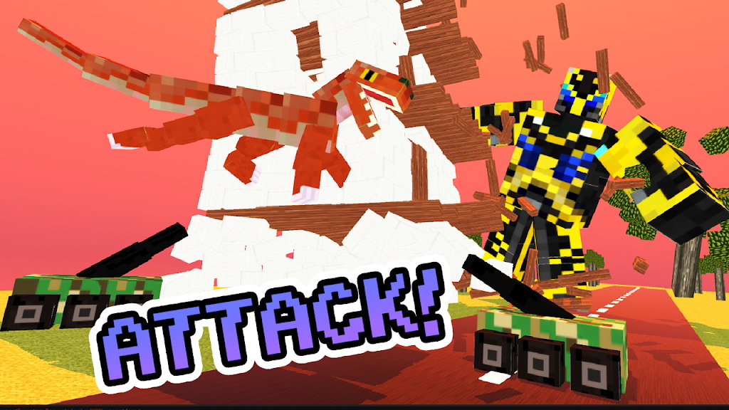 Blocky Titan Raptor Assault Ảnh chụp màn hình 3