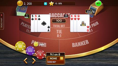 Baccarat casino offline card Captura de tela 1