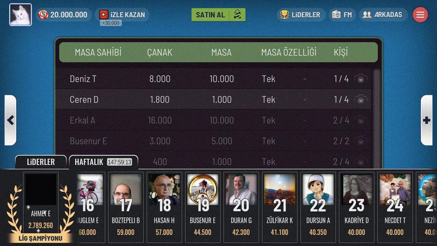 Çanak Okey Sedef - Eşli, Canlı Capture d'écran 2