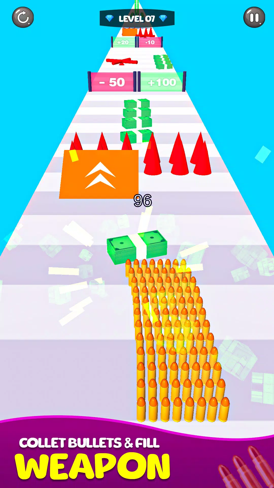 Merge Bullet Army Game Run 3D Tangkapan skrin 2
