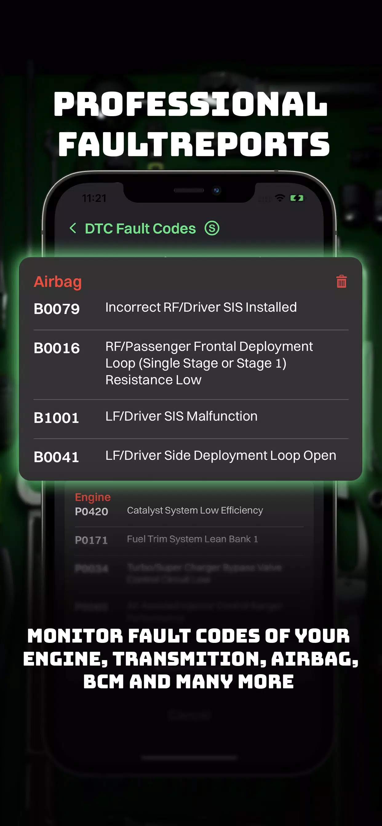 Schermata ULTRA OBD OBD2 CAR SCANNER ELM 2