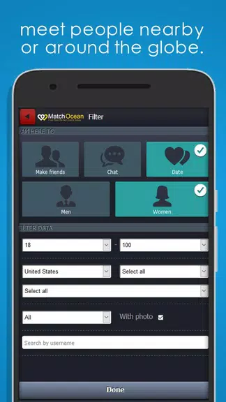 Free Dating App & Flirt Chat - MatchOcean Schermafbeelding 3