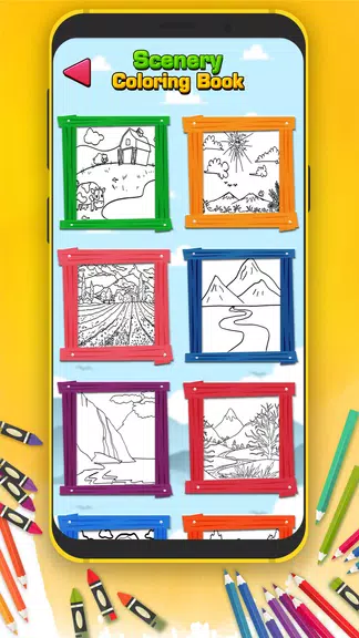 Scenery Coloring Book Zrzut ekranu 3