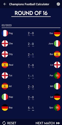 Champions Football Calculator Captura de tela 4