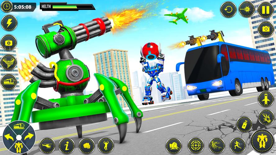 School Bus Robot Car Game Capture d'écran 4