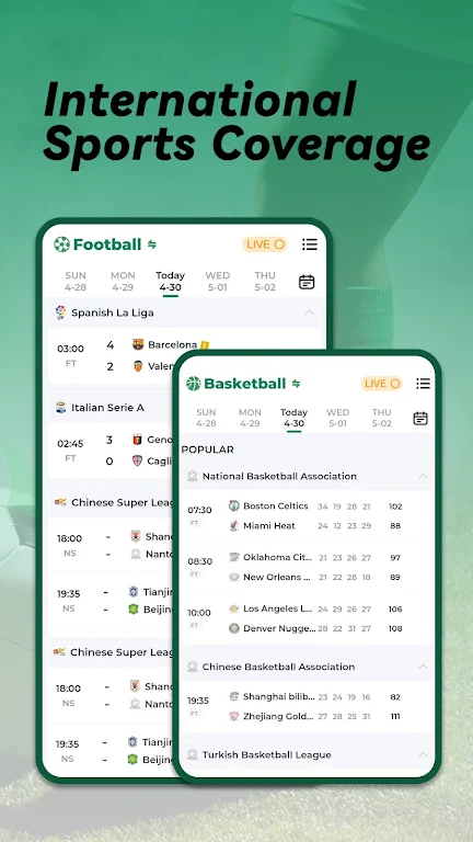 Xscorez - Euro Live Scores Captura de pantalla 1