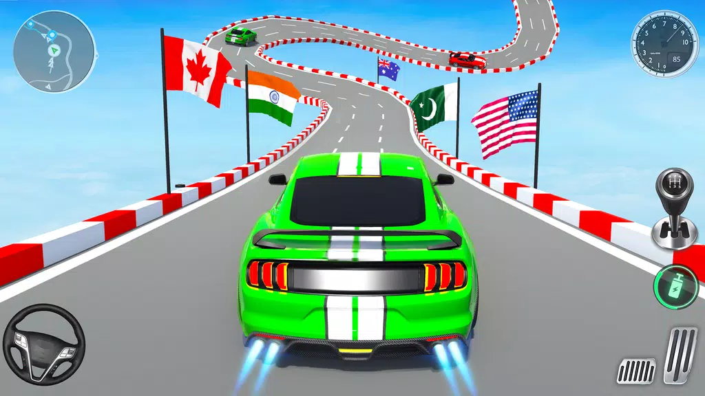 Muscle Car Stunts - Ramp Car Captura de tela 1