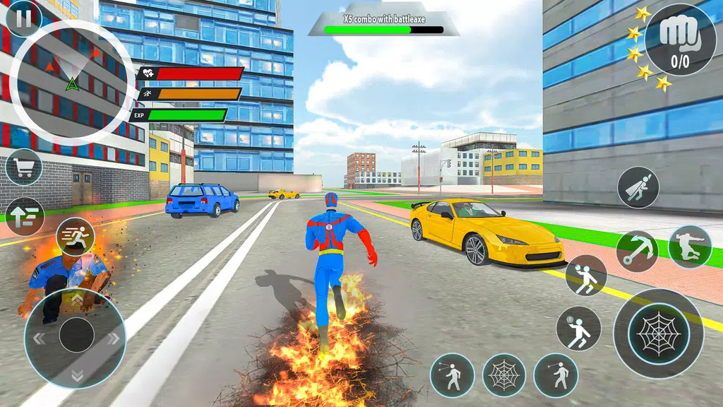 Police Robot Rope Hero Game 3d ภาพหน้าจอ 1