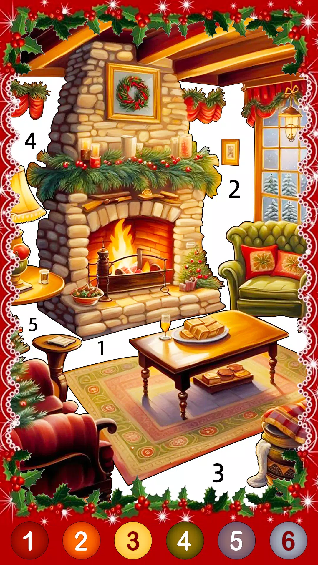 Christmas Game Color by number Zrzut ekranu 4