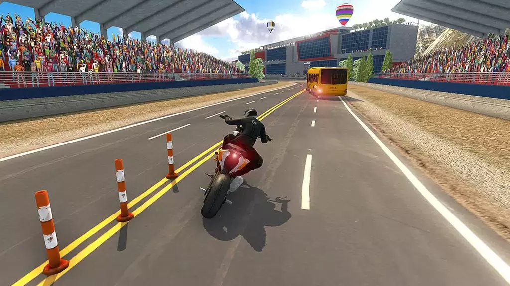 Bike VS Bus Racing Games Tangkapan skrin 3