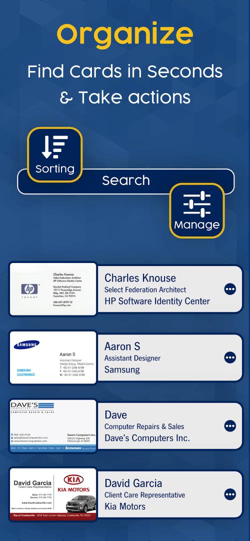 Schermata Business Card Scanner & Reader 2