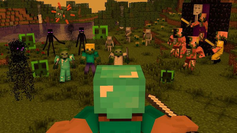 Minecraft: Zombie and Mutant 스크린샷 1