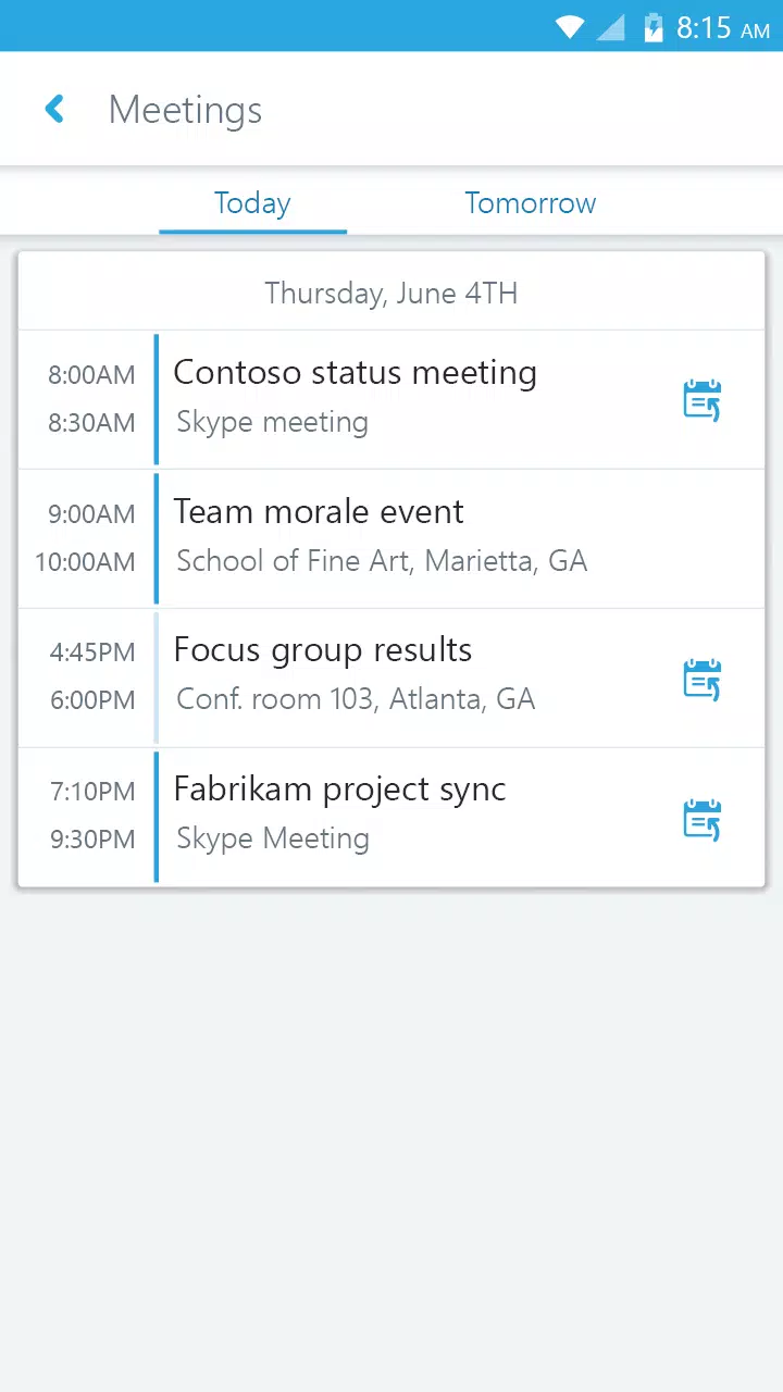 Skype for Business for Android 스크린샷 3